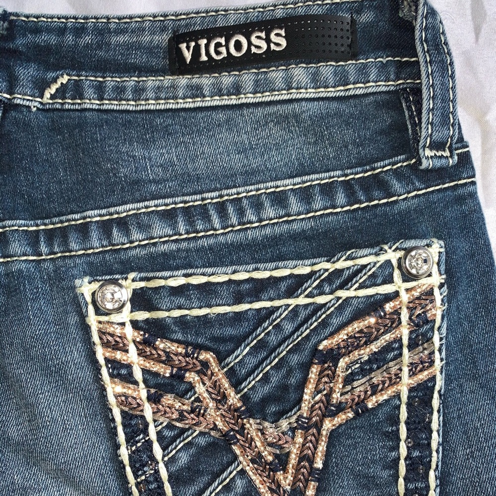 NEW Women’s Vigoss Cropped Dark Denim Jeans sz 6